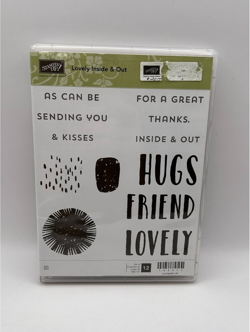 Stampin' Up! Lovely Inside & Out Cling Rubber Stamp Set Sentiments and Greetings